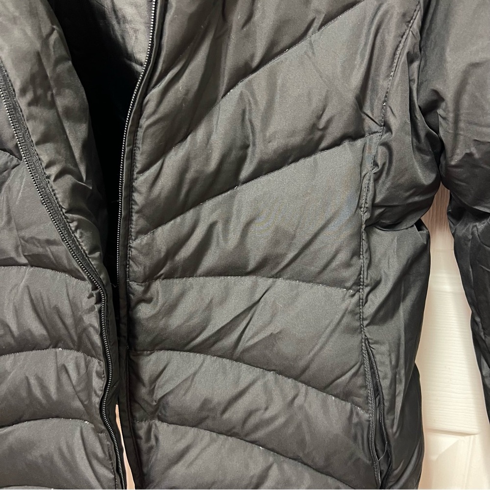 Jones New York Black Puffer Jacket with Faux Fur Hood - Picture 3 of 16